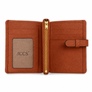 JCCS Women’s Genuine Leather Long Bifold Wallet with Central Zip Coin Pocket